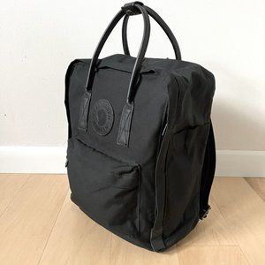 Fjallraven Kanken No. 2 - All-black G-1000 w/ leather accents